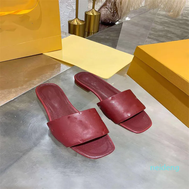 2022 Women Fashion Slippers Revival Flat Mules men Slides Sandals Designer Black Pink White Light Blue Green Orange Waterfront Summer K888