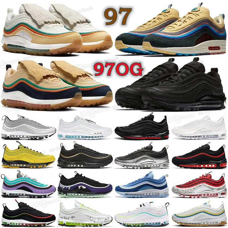 2022 Classic 97 Buty do biegania Sean Wotherspoon 97S MENS 97OG Triple White Black Golf NRG Lucky and Good Mschf X Inri Jesus Celestial Men Treakers