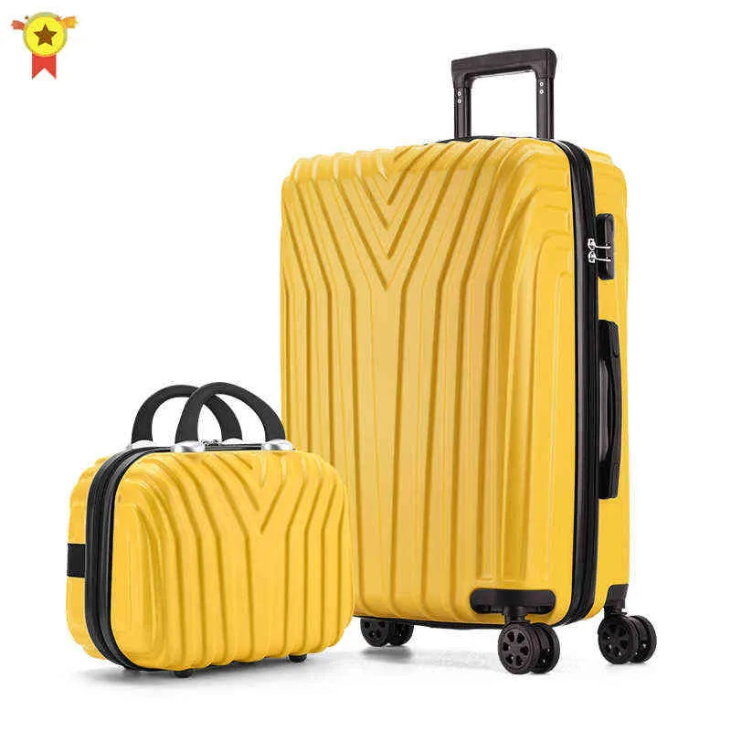 Cal wysokiej jakości walizki PC Rolling Suitcase on Wheels Travel Bagaż Zestaw Universal Wheel Trolley Case J220707