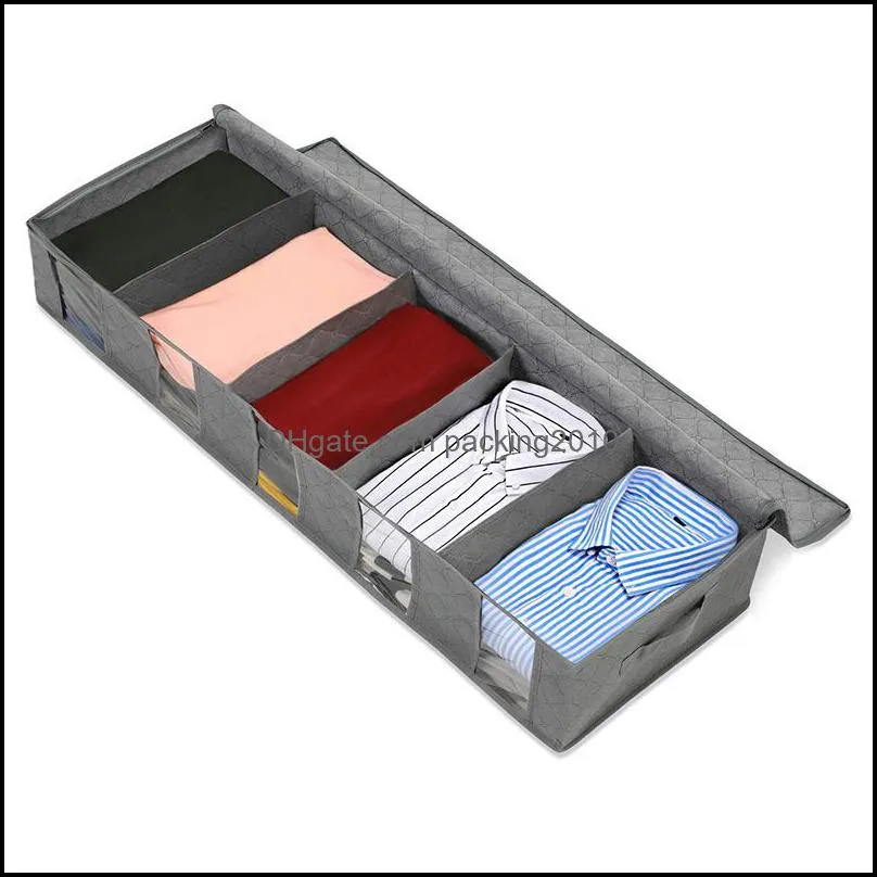 Storage Boxes Bins Foldable Under Bed Bags 97X33X15Cm Large Sealed Dust Dhvd4
