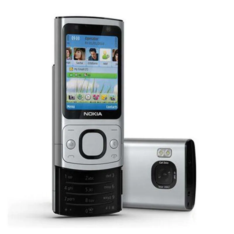 원래 리퍼브 휴대폰 Nokia 6700 3G GSM 잠금 해제 6700S 2.2 인치 화면 5.0MP 카메라 슬라이드 전화