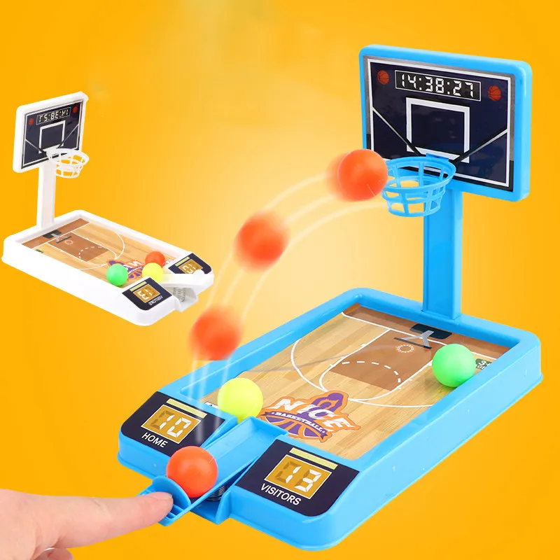 Basket-ball De Table à Doigts Jaune, Jeu Interactif 2 Joueurs – Motricité Et Coordination
