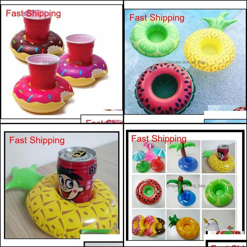 Inflatable Cup Holder Pool Drink Holder Floating Coasters Toy For Pool Party Kids Bath Swimming qylBYH packing2010