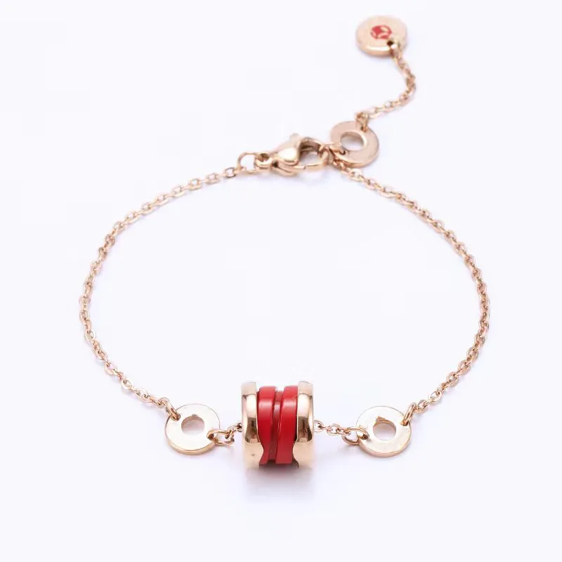 Overall Silver Plated Stainless Steel Ceramic Bracelets Bracelet Ladies