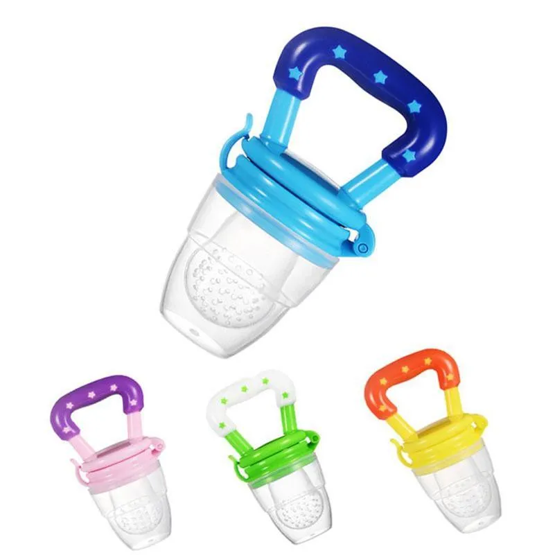 Infant Baby Teether Nipple Drinkware Fruit Food Dinnerware Silicone Teethers Safety Kids Feeding Feeder Bite 4 Colors
