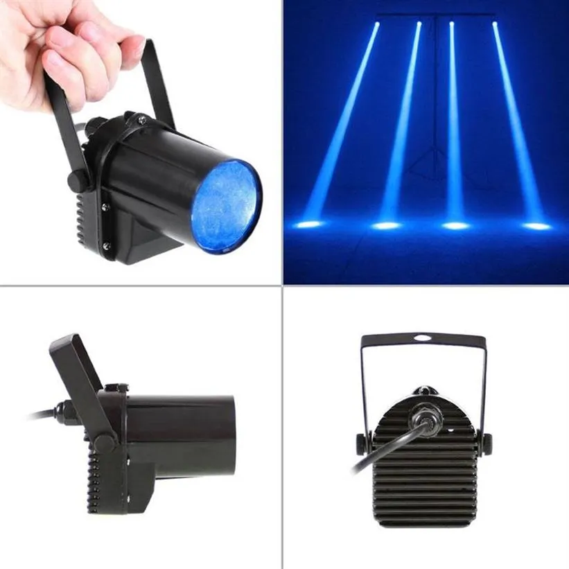 Mini 3W Blue Led Stage Light Lamp Projector Disco Dance Party Club KTV DJ Bar Spin Laser Stage Lighting Effect Spotlight Pinspot265J