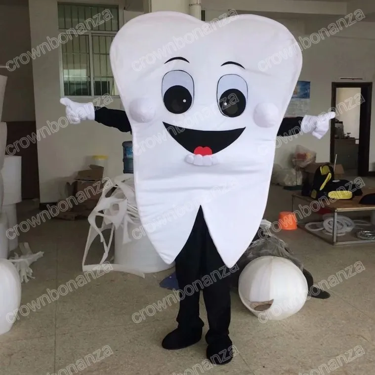 Halloween dents blanches mascotte Costume dessin animé thème personnage adultes taille noël carnaval fête d'anniversaire tenue de plein air