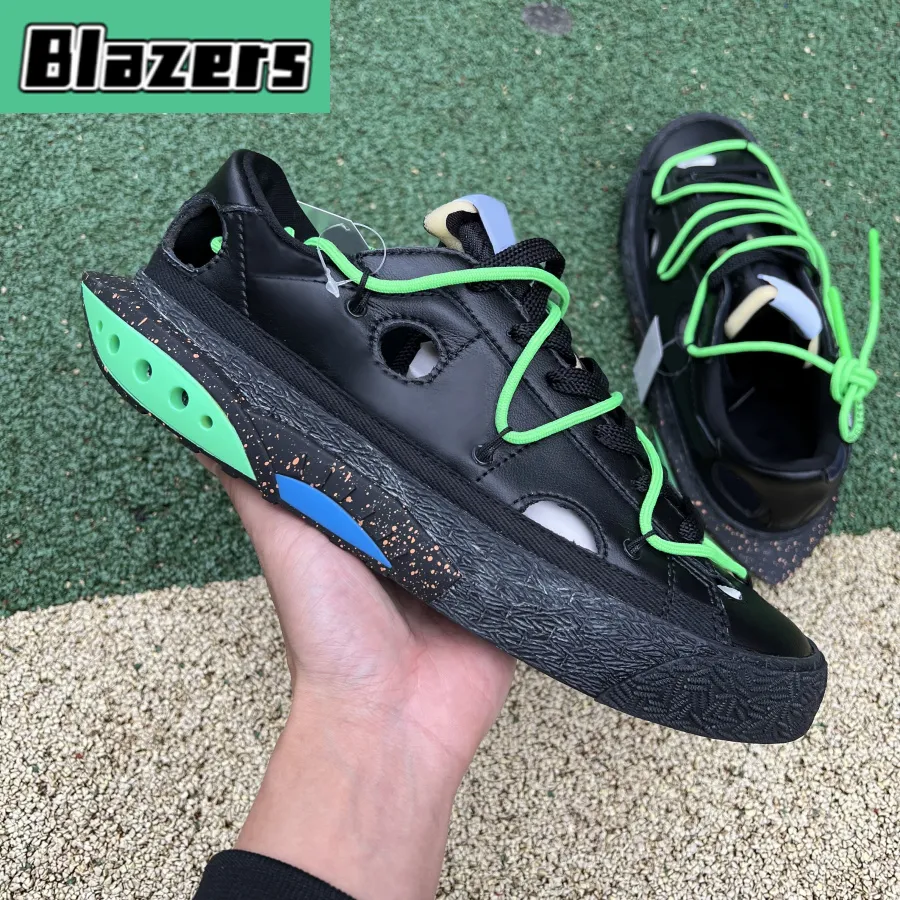2022 Designer Men t￪nis de corrida Blazer Low X Universidade branca Universidade vermelha Electro verde carbono UNC UNC de baixa qualidade Mens Sports Sports Sneakers EUR 40-46