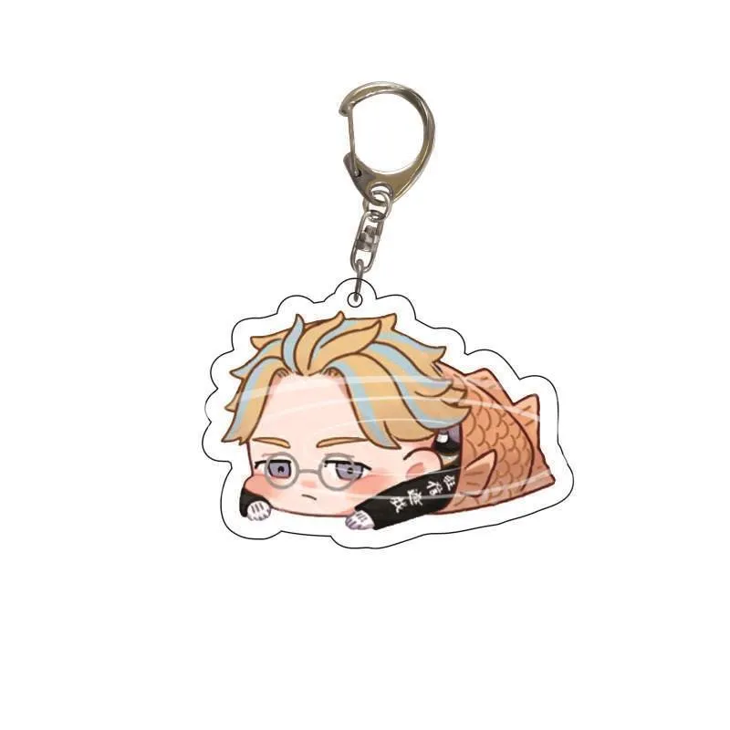 여자 남자 Keychain 도쿄 개정자 애니메이션 히나타 앳 스시 chibi kawaii 가방 열쇠 고리 코스프레 액세서리 선물