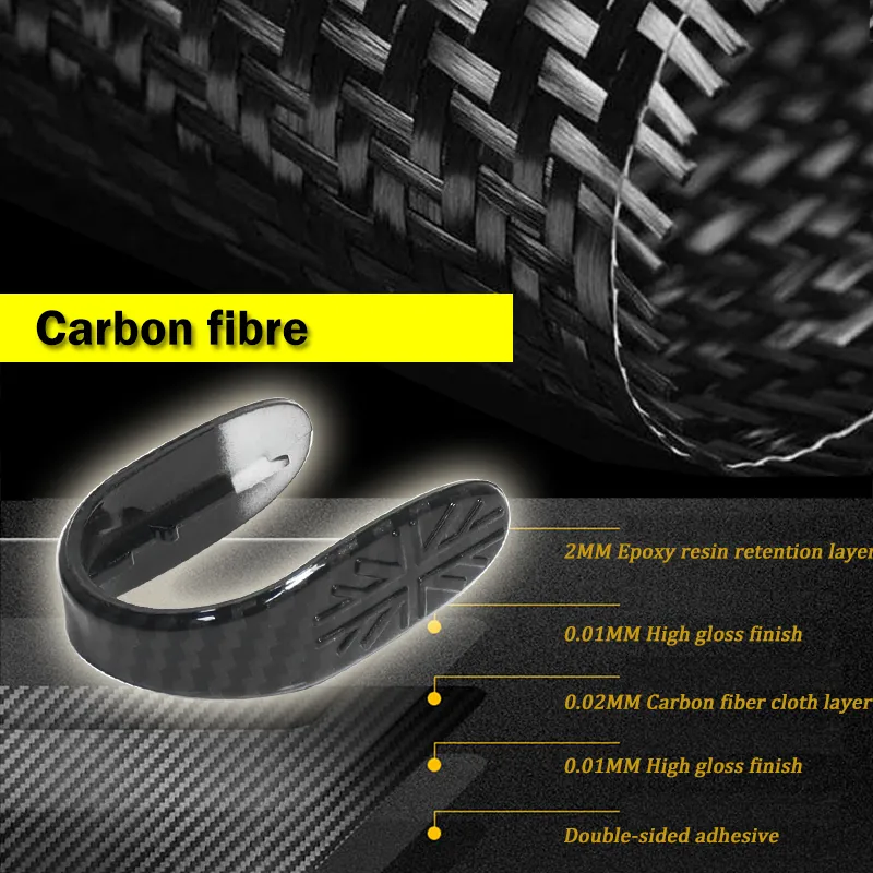 IJDM patrón de fibra de carbono clave Fob Shell cadena Union Jack decoración para BMW Mini Cooper S JCW One D F54 F55 F56 F57 F60 ar Acce
