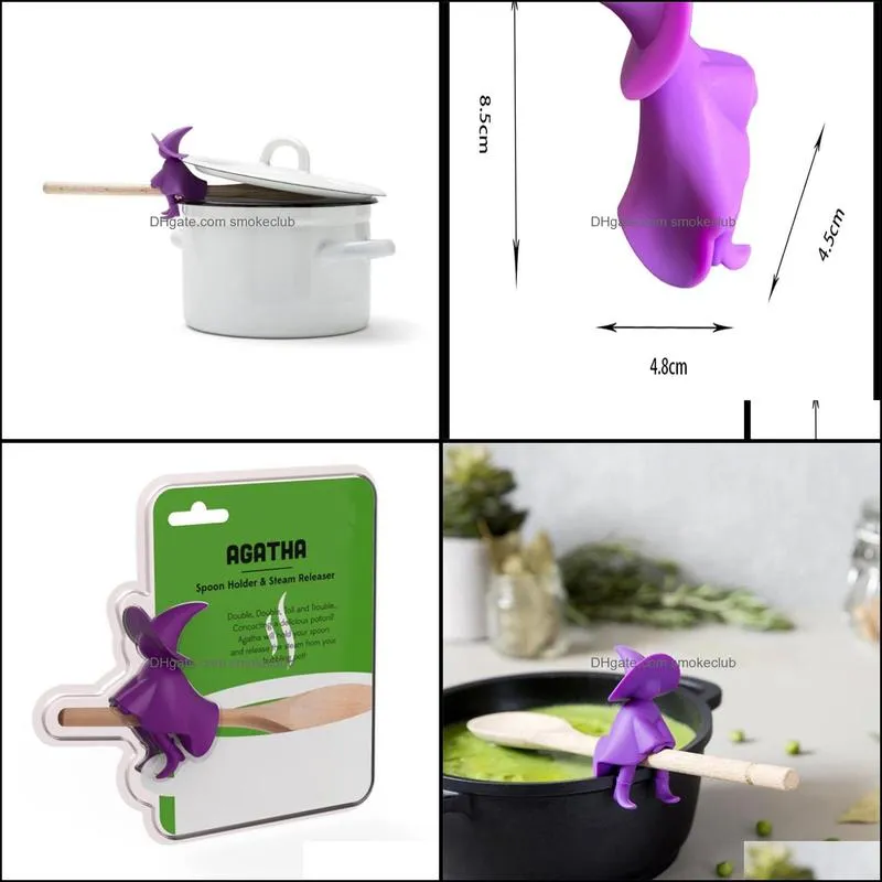 Other Kitchen Tools Creative Silicone Wizard Pot Cover Spill Prevention Kitchen Utility Gadget Witch Preventer