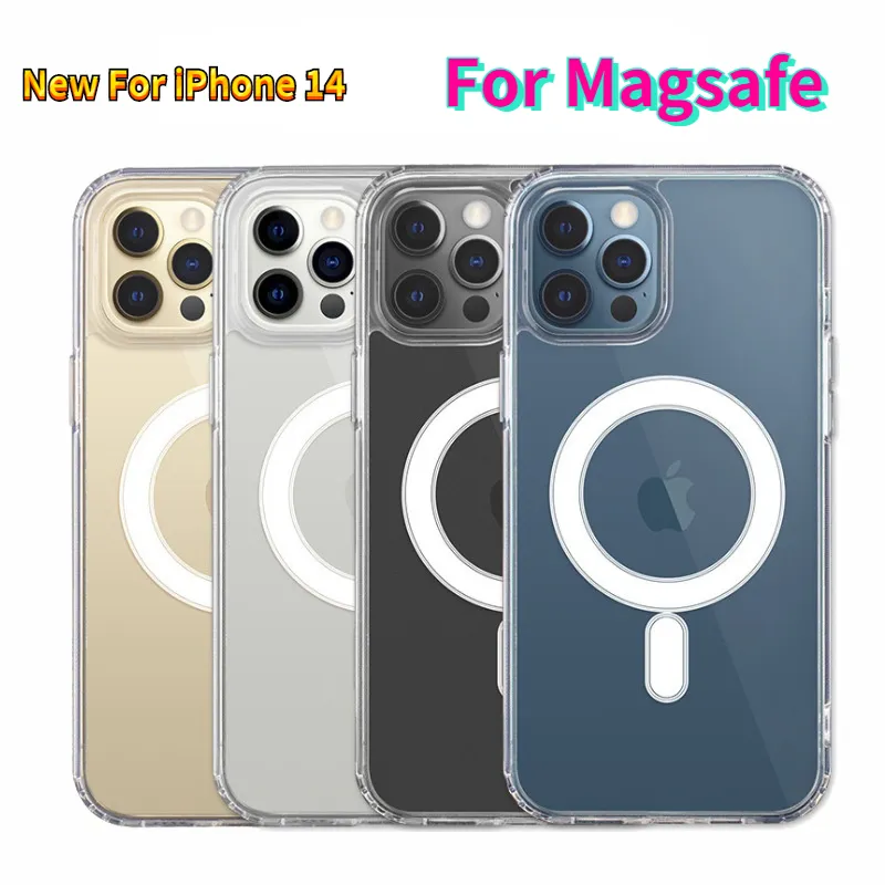 Mobiele telefoons cases Magsafe magnetisch draadloos opladen voor iPhone 12 11 13 Pro Max Mini XR X XS Max 7 8 Plus SE2 TPU -schokbestendige hoes