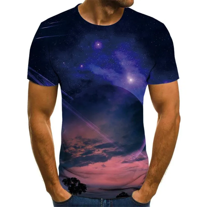 T-shirty męskie Trend Letni Trend T-shirt 3D Top Fashion Sports O-Neck Ogwara, swobodny i wszechstronny krótki rękaw oddychający