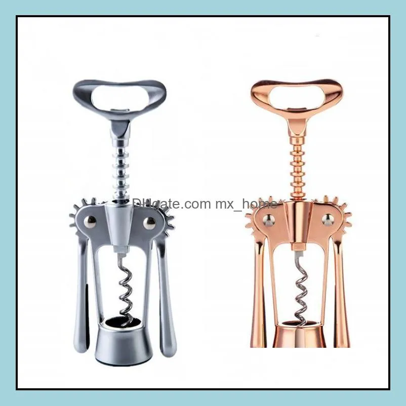 Openers Kitchen Tools Kitchen Dining Bar Home Garden 30Pcs Rose Gold Sier Wing Corkscrew Wine Opener Bottle Zinc Al Dh8Tc