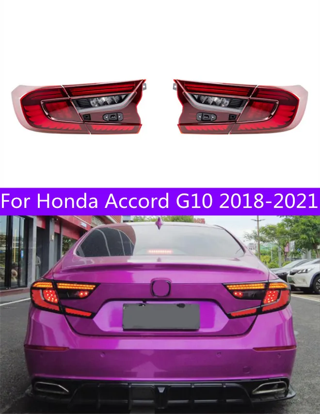 Auto Parts Rear Lights For Accord G10 20 18-2021 Honda Taillights Rear Lamp LED DRL Running Signal Brake Reversing Driving Light