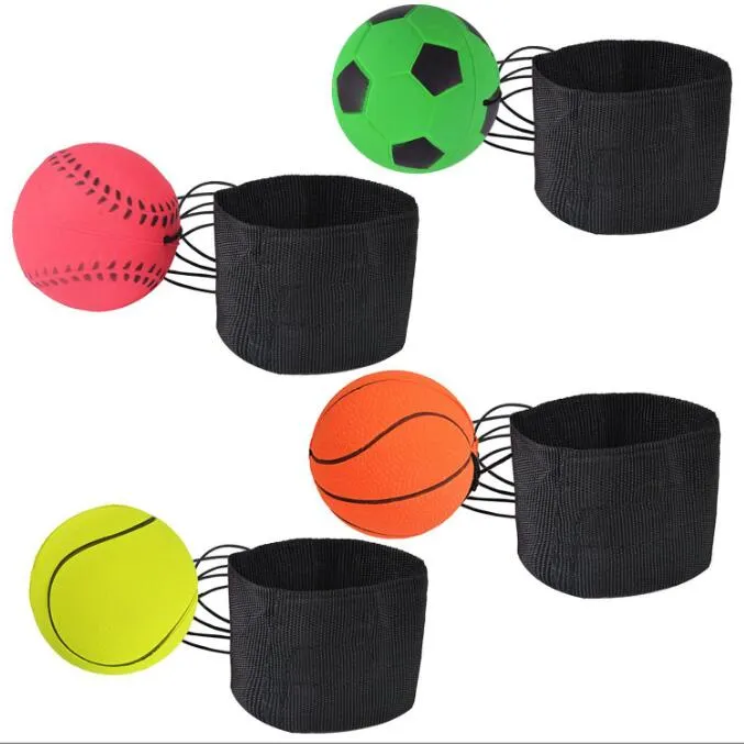 Balls sponge rubber ball 1440pcs Throwing Bouncy Kids Funny Elastic Reaction Training Wrist Band Ball For Outdoor Game Toy kid girls