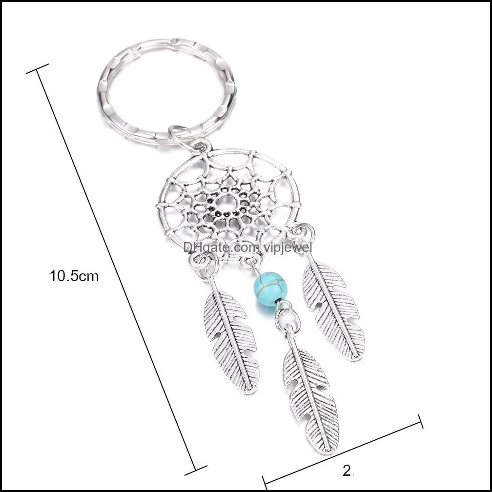 mini car keyring handmade dream catcher charm home decor keychain feather jewelry keyholder dreamcatcher pendant wall hanging