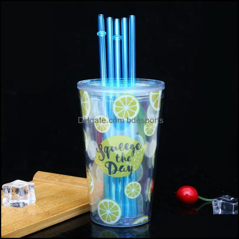 Straws Plastic Straws for Juice long hard straws food grade AS material safe healthy durable home party garden use 26 J2