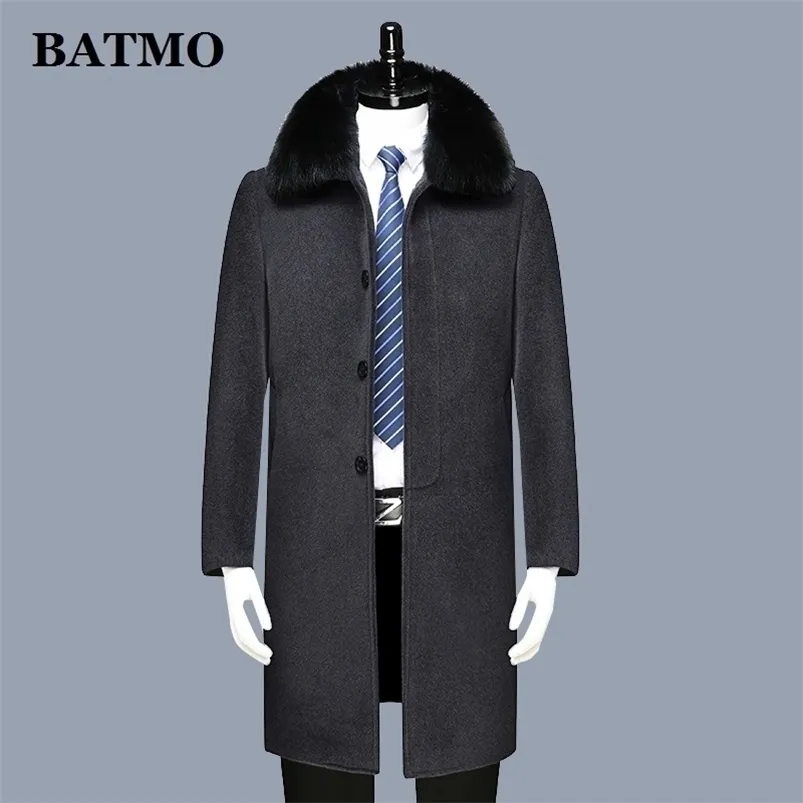 BATMO arrivée hiver laine long trench-coat hommes vestes grande taille M 8807 LJ201110