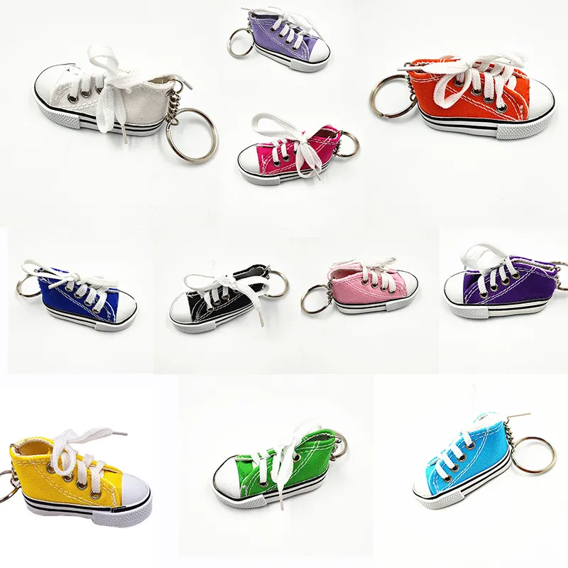 7.5CM Canvas Shoes keychain Pendant Fashion Sport & Celebrity Figure Sports Shoes Key Chain Luggage Car Personalized Creative Gifts