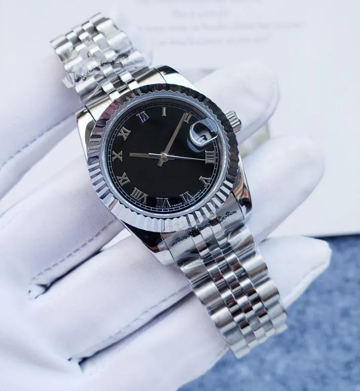 Montre femme 31mm haute qualité en acier inoxydable montres mécaniques Super lumineuses montre homme Couple cadeau montres-bracelets