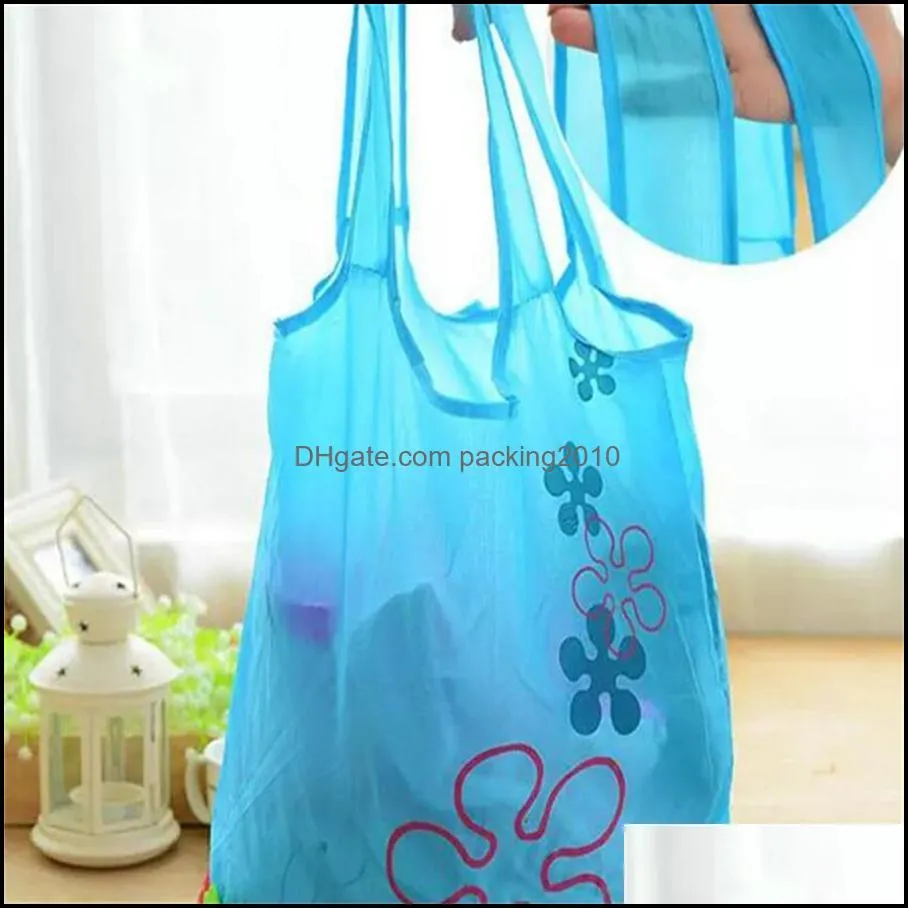 Arts and Crafts Cute Strawberry Shopping Bag Foldable Tote Eco Reusable Storage Grocery Reusable Friendly