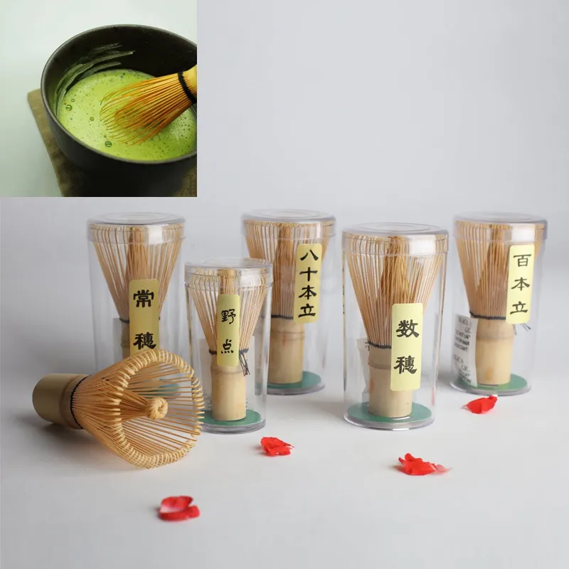 Bambu Chá Escovas Chá Leaf Whisk Matcha Natural Whisks Tools Pó Agitando Escova ESCOVA ELEVES DE CAFÉ ACESSÓRIOS BH6431 WLY