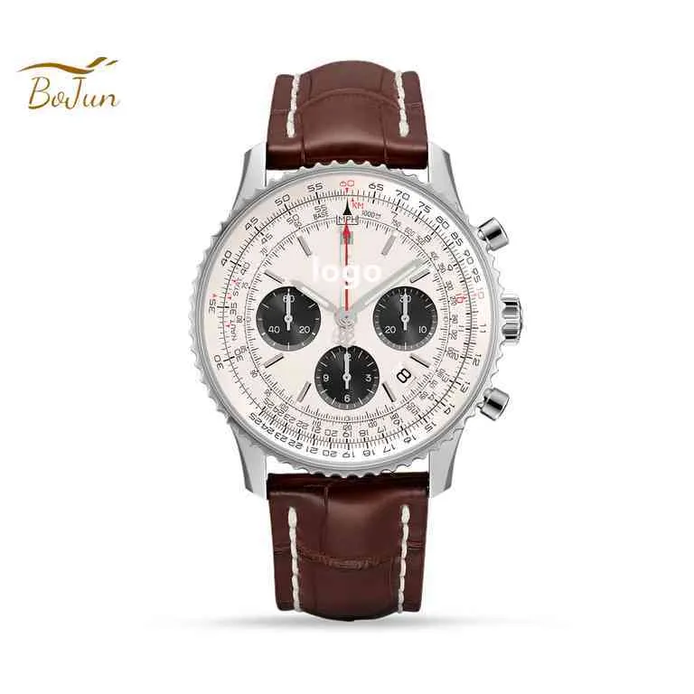 Montre de luxe personnalisée à disque Panda Bls, taille d'usine 43mm, mouvement Eta 7750, chronographe d'aviation classique B01