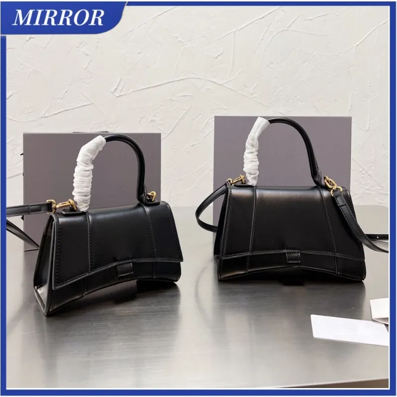 Spegel lyxväska 2022 modehandväskor kvinnor handväska designer väskor vit svart läder broderi flerfärgad enkel axel stor kapacitet hink handväska