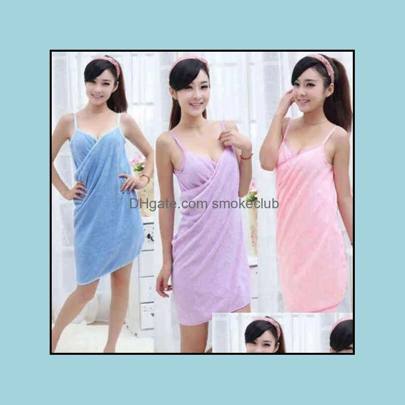 Home Textile Towel Women Robes Bath Wearable Towel Dress Womens Lady Fast Drying Beach Spa Magical Nightwear Sleeping Y220226