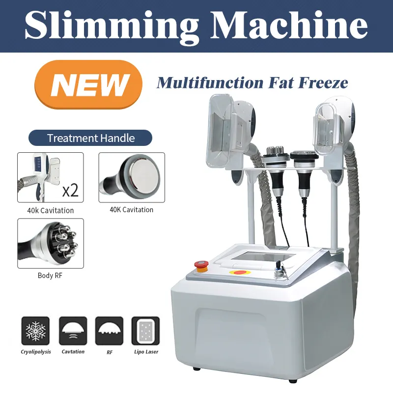 2021 High Quality Fat Freezing slimming body sculpting machine with double Cryo handles 40K Cavitation RF fast