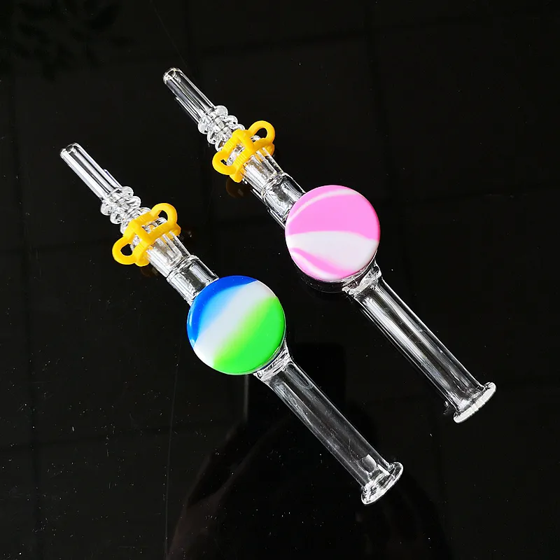 10 mm 14 mm gewricht Glazen Nector Collector Kit Rookaccessoires met siliconenolie Dab Wax container Quartz Nagel NC Handpijp Mini Oil Rig