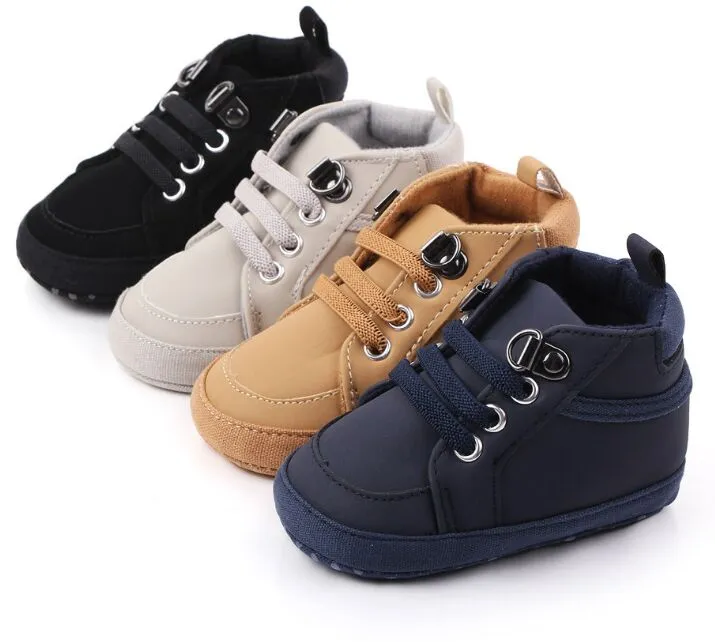 Peuter schoenen klassieke pasgeboren pasgeboren eerste Walker Infant Soft Soled Anti-Slip Baby Shoes For Girl Boys Sport Sneakers Crib Bebe Shoe