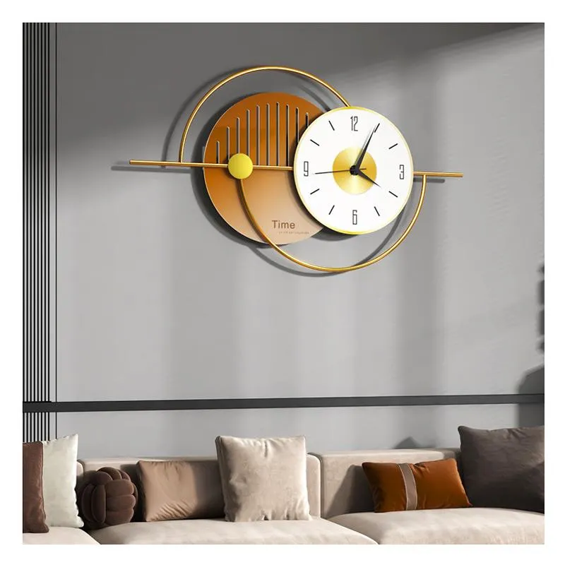 Horloges murales Horloge Design moderne Salon Home Decore Montre Simple Luxe Creative Décoratif Décor Lampe Acrylique