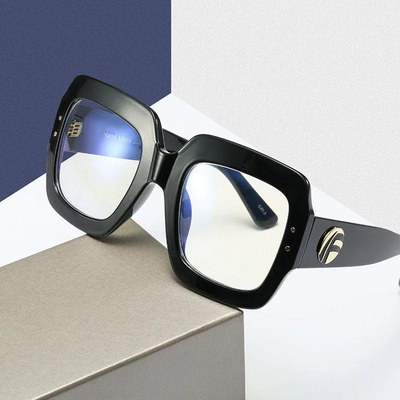 Modne okulary przeciwsłoneczne ramy 2022 Anty niebieskie promienie komputerowe kwadratowe okulary kobiety lekkie powłoka gier szkodliwe nit blokujący 232f