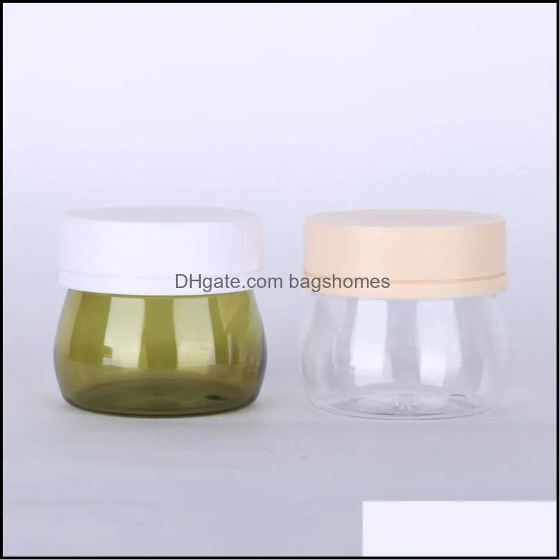 150ml 5oz pet plastic cosmetic jar bottles dispenser container for cream mud mask hand wax with pp child-proof lid and inner cover