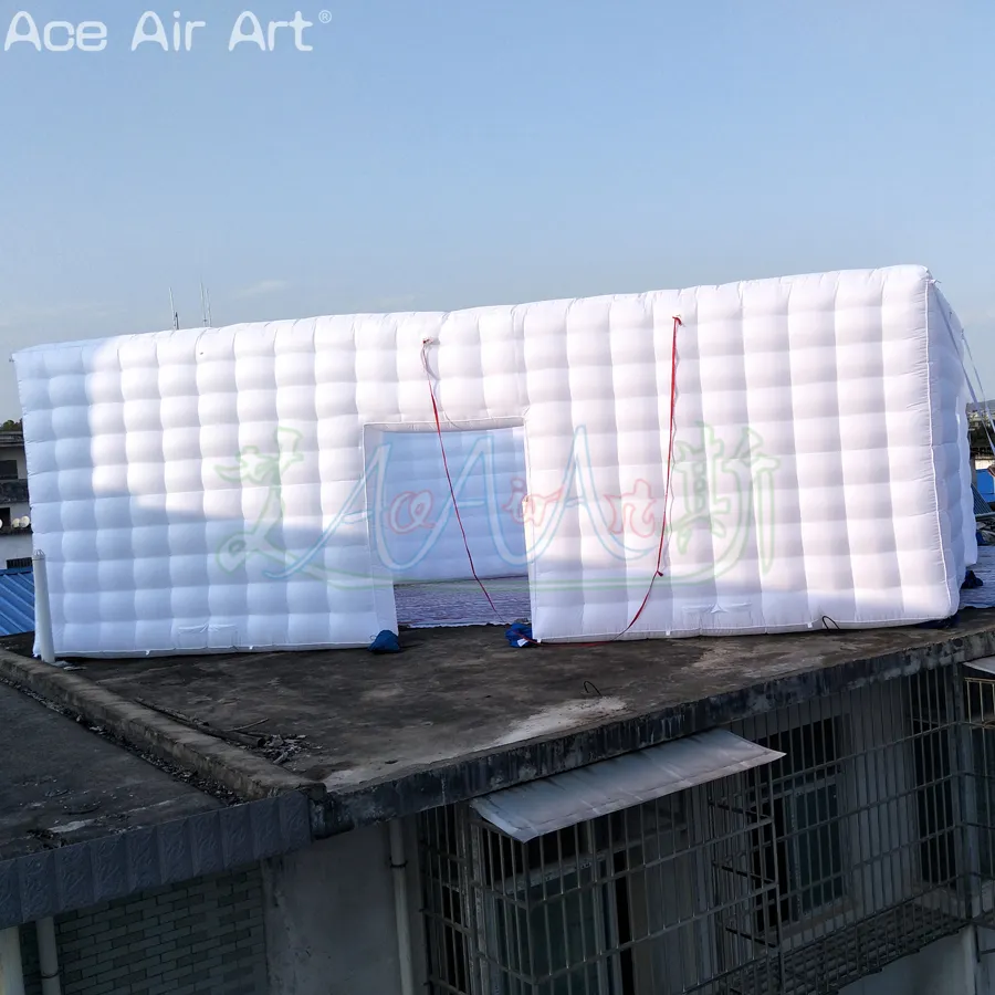 Пользовательский надувный надувный надувной палаток гигантского кубика с двумя дверями и воздуходувка для мероприятия или вечеринки в продаже