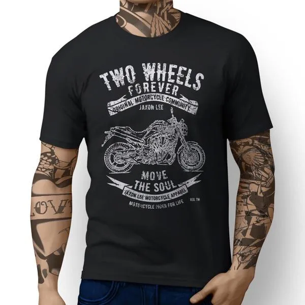 Herr t-shirts Yamaha MT-01 Inspirerad motorcykelkonstdesign Mens Round Neck Cotton Fashion Cool Tops T Shirtsmen's