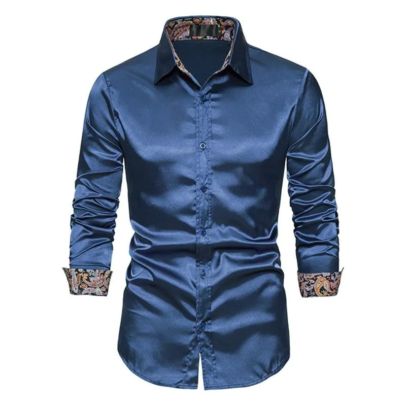 Camisas casuais masculinas para grandes homens de manga longa camisa retrô de inverno de inverno lapela sólida e outono de cor dos menmen