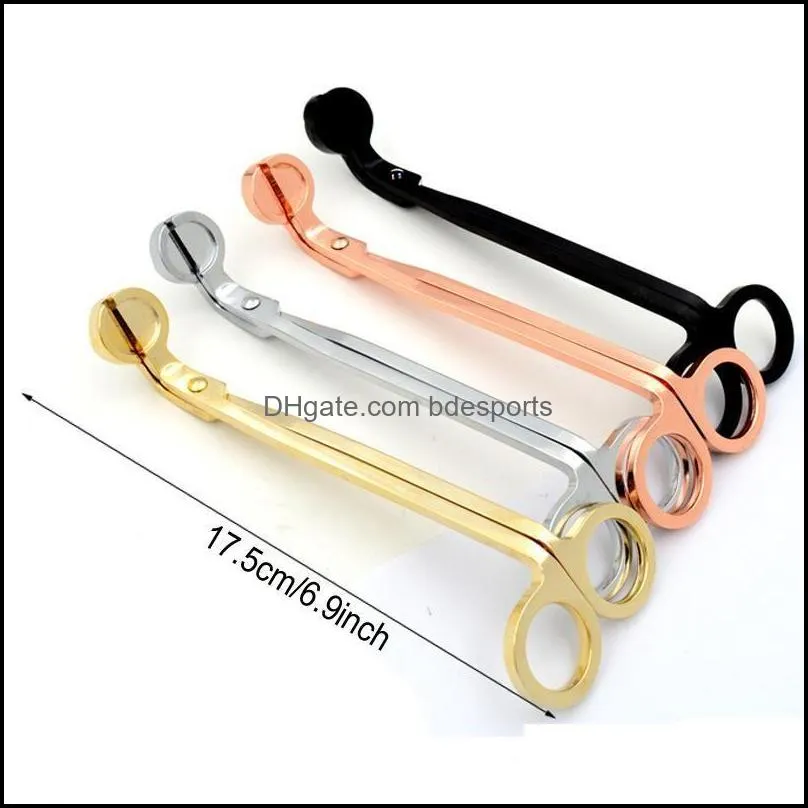 Stainless Steel Snuffers Candle Wick Trimmer Rose Gold Candle Scissors Cutter Candle Wick Trimmer Oil Lamp Trim scissor Cutter