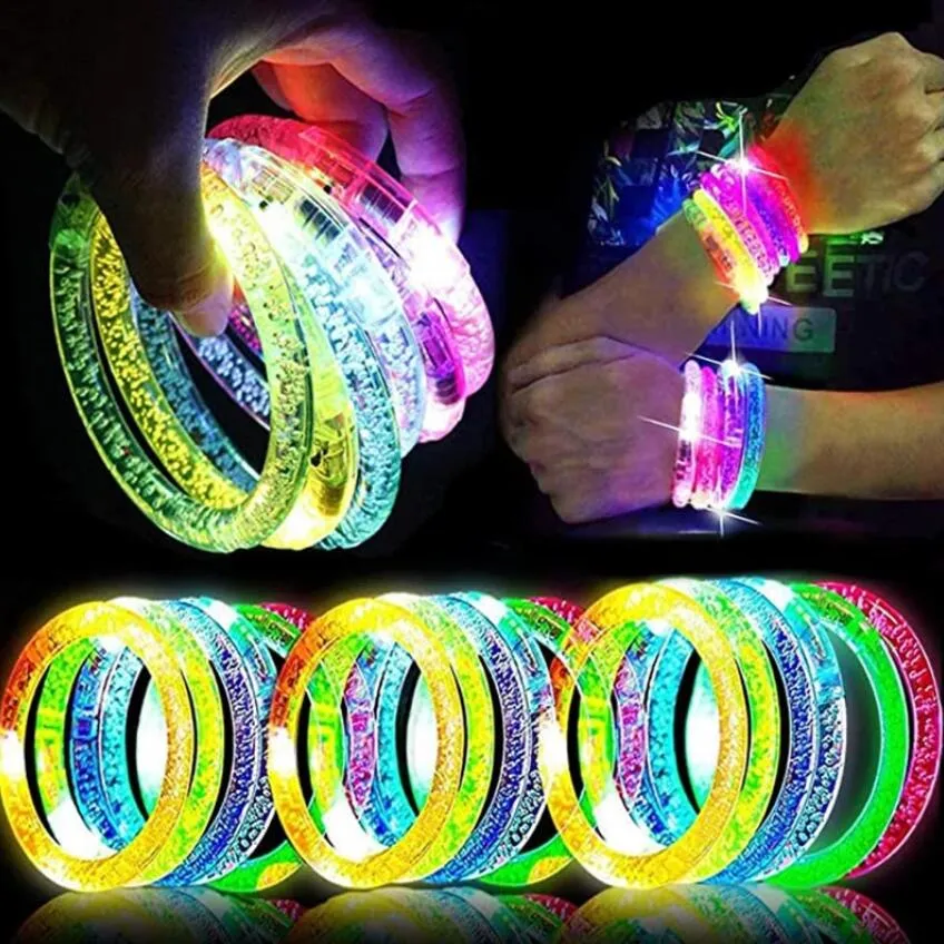 Светодиодный мигающий браслет Light Up Bracelet Party Concert Concert Swinging Blow Bubble Brangle Brecband Blow Party Supplies