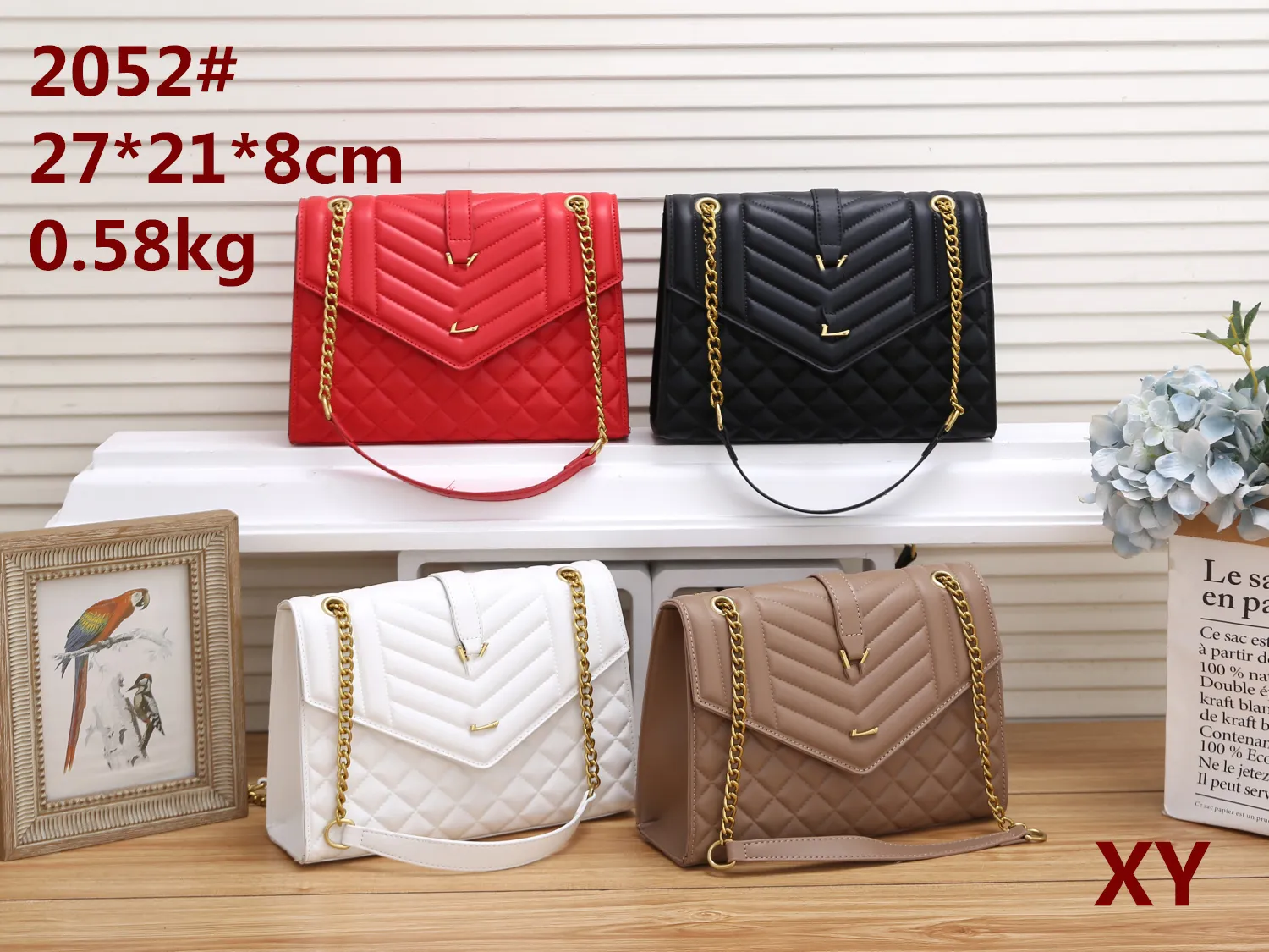 Luxury Womens Designer Shoulder Bag With Gold Chain Classic Crossbody