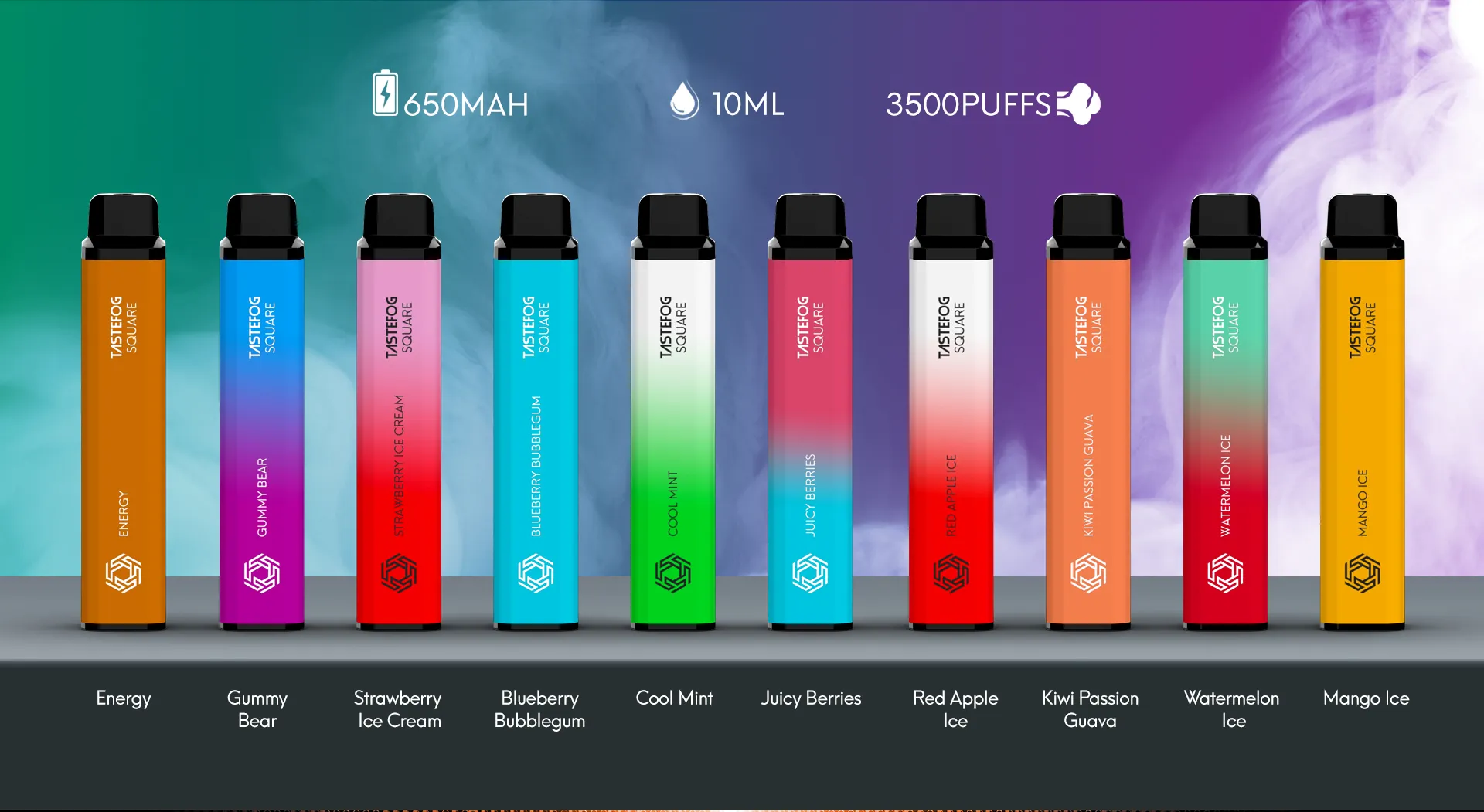 FF Tastefog Square Mesh Coil 3500puff 10ml 650mAh Rechargeable