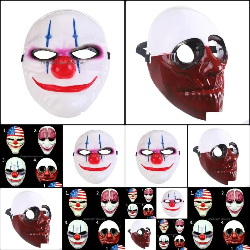 Scary Clown Mask Masque PVC Payday Party Halloween Mask For Party Mascara Carnaval