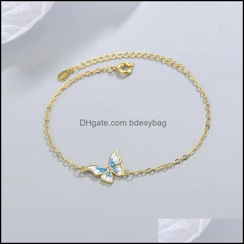 charm bracelets todorova gold color butterfly pendant bracelet for women korean simple chian elegant birthday party jewelrycharm