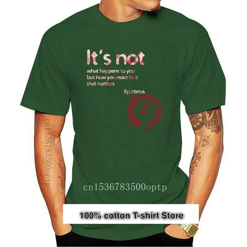 メンズTシャツCamiseta Motivacional Qoute de Epictetus Nuevamen's