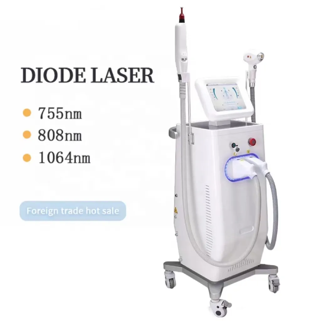 Prezzo di fabbrica Tecnologia avanzata Portatile 808nm Macchina per la depilazione ND YAG Laser Trattamento della pigmentazione per la rimozione del tatuaggio