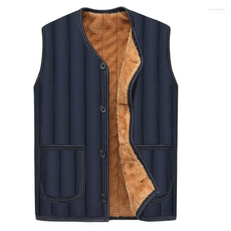 Men's Vests Autumn Winter Men Cotton Parka Vest Coats Warm Thick Velvet Jacket Male Sleeveless Waistcoat Outwear Plus Size 4XL SF1166 Phin22