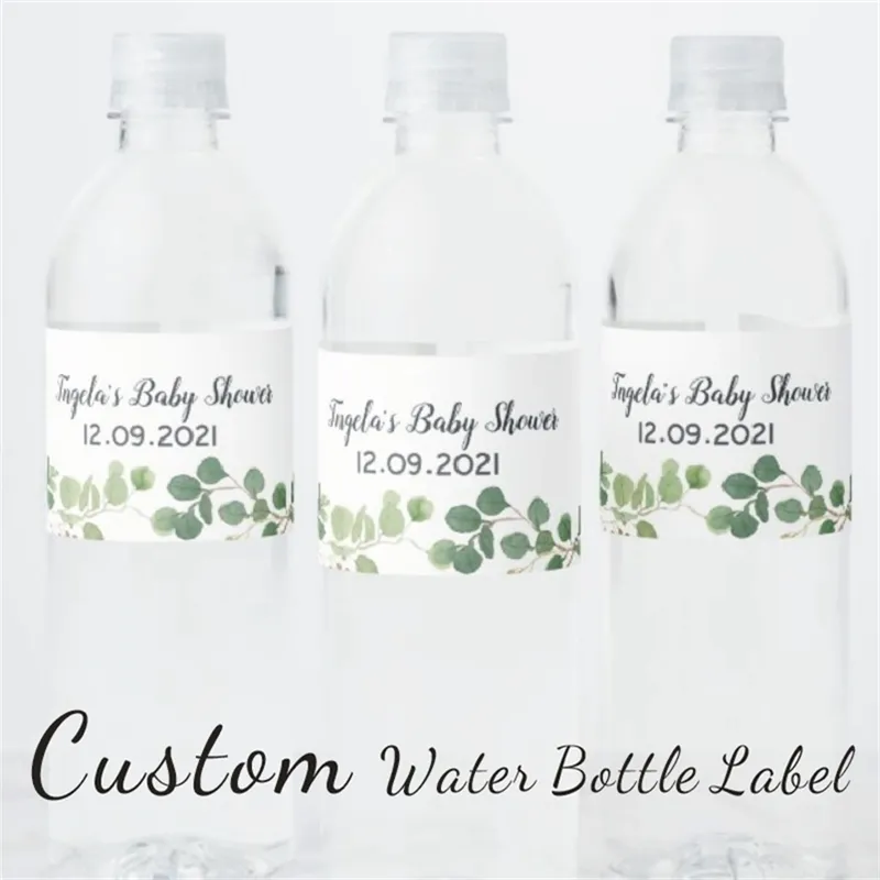 24 -stcs Gepersonaliseerde aangepaste waterdrank bierflesstickers gebruikt voor bruiloft Bathing Baptism Birthday Anniversary 220613