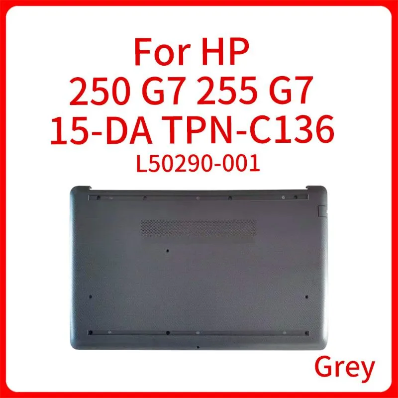Datorkablar Anslutningar Laptop D Shell Bottom Back Cover för 250 G7 255 15-DA TPN-C136 LID TOP CASE L50290-001 GRÅ /Utan OddCompute